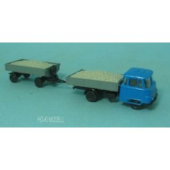   Modelltec Robur LO 2501 Pótkocsis Kőszállítós Teherautó 
