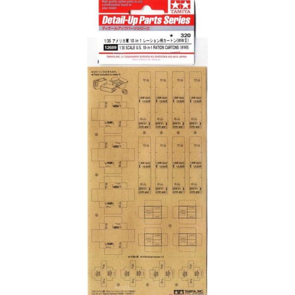 Tamiya 12689 US 10-in-1 Ration Cartons WWII