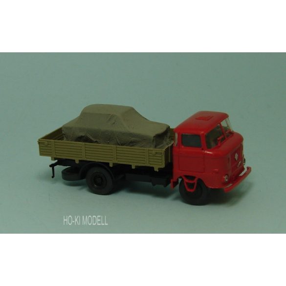 Modelltec IFA W-50 Platós Teherautó Trabant 601 Rakománnyal