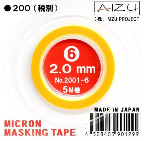 AIZU Micron Masking Tape Maszkolószalag 2,0mm x 5m