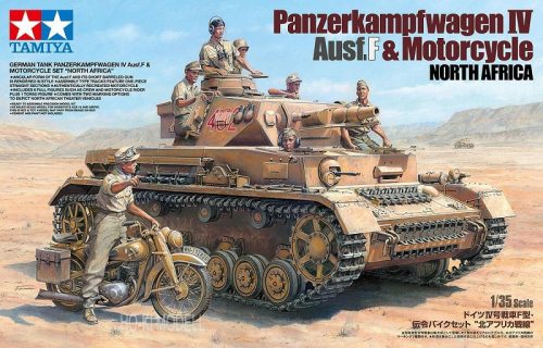 Tamiya 25208 Panzer Kampfwagen IV Ausf F & German Motorcyle
