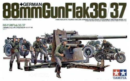 Tamiya 35017  German 88mm Gun FlaK 36/37