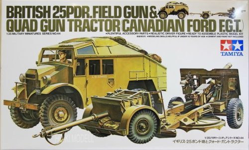 Tamiya 35044 British 25Pdr. Field Gun & Quad Gun Tractor(Canadian Ford F.G.T.) 