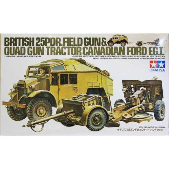 Tamiya 35044 British 25Pdr. Field Gun & Quad Gun Tractor(Canadian Ford F.G.T.) 