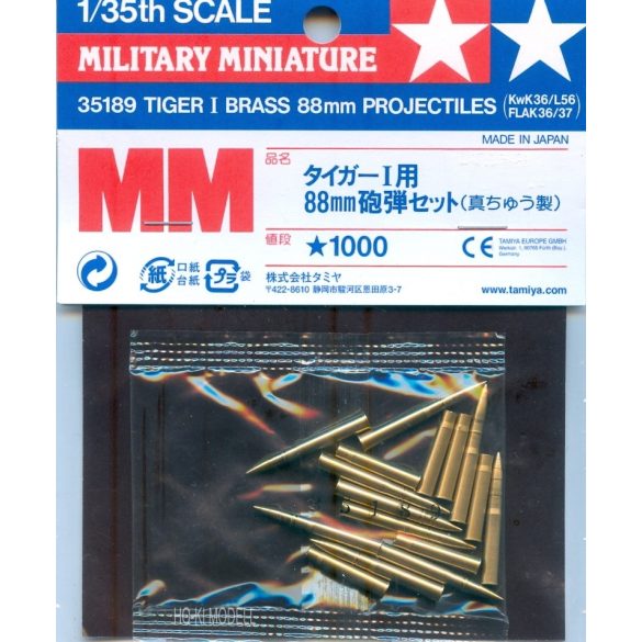 Tamiya 35189 Tiger I 88mm-es Lövedékek