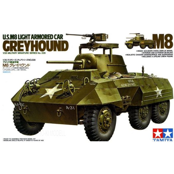 Tamiya 35228 U.S. M8 Light Armored Car Grayhound 