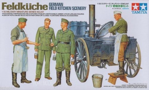 Tamiya 35247 WWII German Field Kitchen Scenery - Tábori Konyha