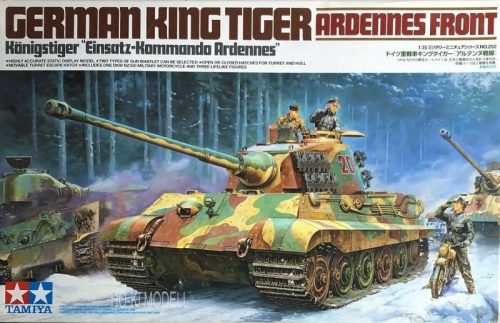 Tamiya 35252 German Tiger II -  King Tiger - Ardennes Front w/ Motorcycle &Rider 