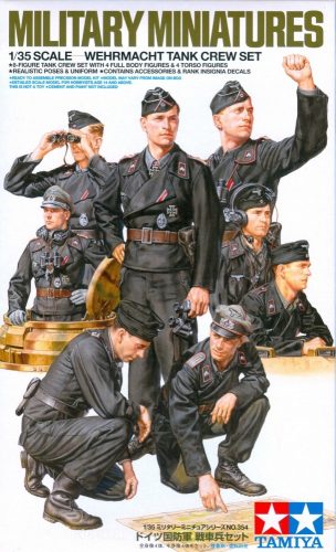 Tamiya 35354 Military Miniatures Wehrmacht Tank Crew Set 