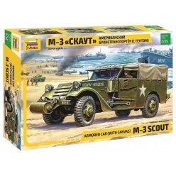 Zvezda 3581 M3 Armored Scout Car with Canvas
