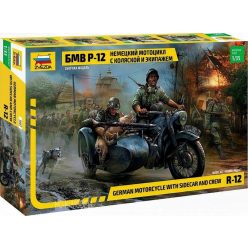 Zvezda 3607  BMW R-12 oldalkocsis motor személyzettel