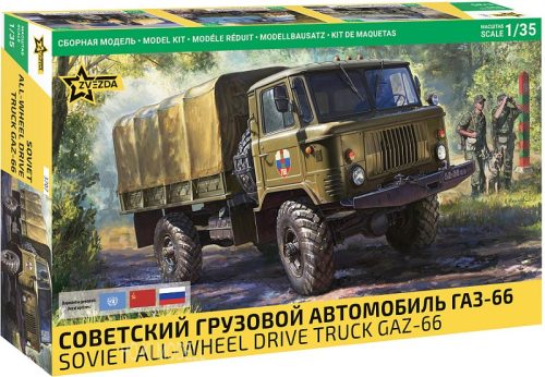 Zvezda 3707 GAZ-66 Military Truck 4x4 