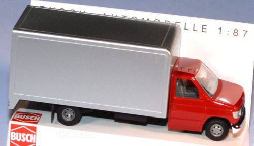 Busch 41850 Ford E-350 Dobozos Teherautó (piros fülke)
