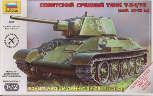 Zvezda 5001  Soviet Medium Tank T-34/76 (mod. 1943)