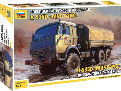 Zvezda 5074 Kamaz-5350 MUSTANG Russian Three Axle Truck