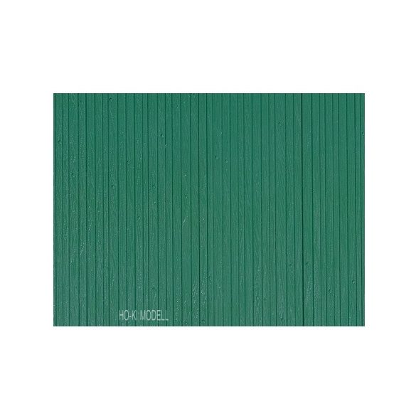 Auhagen 52419 Műanyag dekorlap, deszkafal, zöld - (2db)