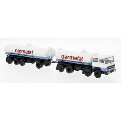   Brekina 58551 Fiat 691 Tartályos Teherautó Tartályos Pótkocsival "Parmalat"