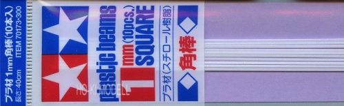 Tamiya 70173  Plastic Square Bar 1mm (10pcs)