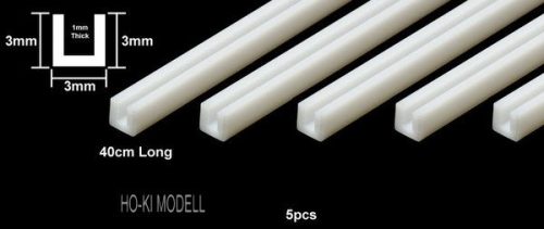 Tamiya 70202 Plastic Beams 3 mm U-Shaped