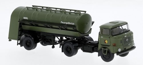 Brekina 71211 IFA W-50 Nyergesvontató Teherautó Tartályos Pótkocsival "NVA"