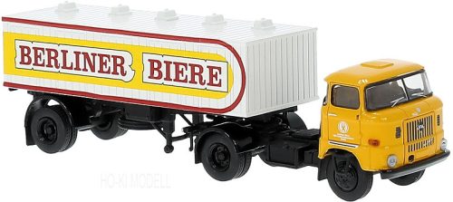 Brekina 71212 IFA W-50 Nyergesvontató Teherautó Sör Szállító Pótkocsival - Berliner Biere