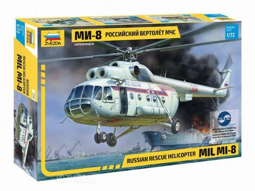 Zvezda 7254 Russian Rescue Helicopter Mil MI-8