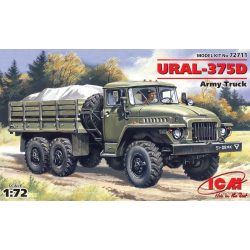 ICM 72711 URAL-375D Soviet Army Truck - Platós Teherautó
