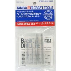 Tamiya 74049 fúrószárak 5db (1,0-1,5-2,0-2,5-3,0 mm)