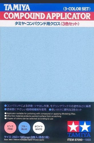 Tamiya 87090 Compound Applikátor  3 különböző színű anyag (260x190mm x3pcs)