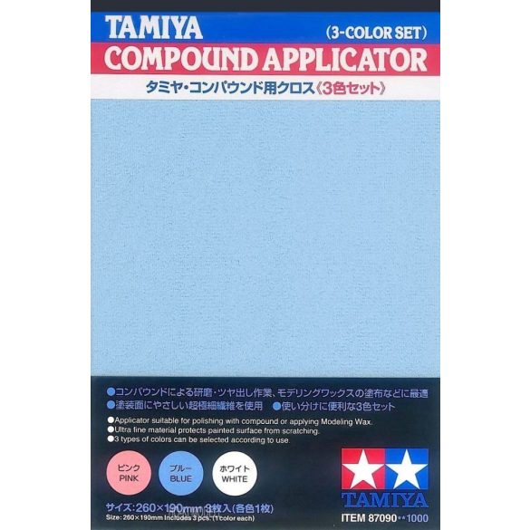 Tamiya 87090 Compound Applikátor  3 különböző színű anyag (260x190mm x3pcs)