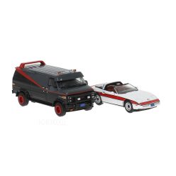 Brekina 90501 GMC Vandura and Chevrolet Corvette C4 - Set 