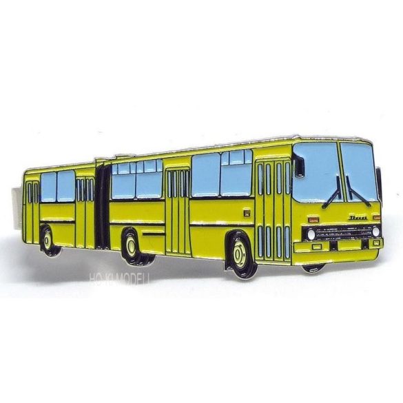 DOPS Models Ikarus 280 Sárga Harmonika ajtós Autóbusz  Kitűző-Nyakkendőtű (Klipsz)