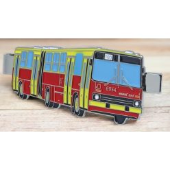  DOPS Models Ikarus 280 Bolygó Ajtós Autóbusz " Warszawa" Kitűző-Nyakkendőtű (Klipsz)