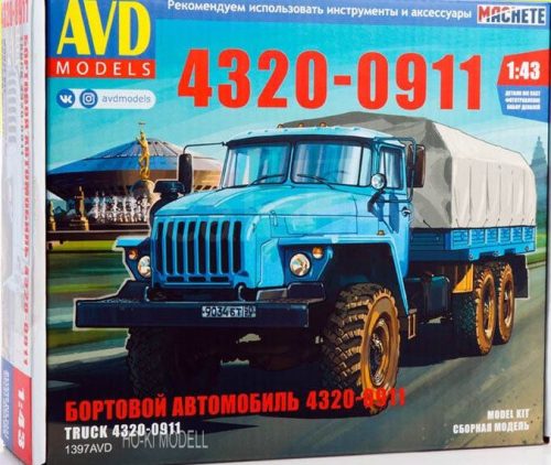 AVD Models 1397 URAL 4320-0911 Platós Ponyvás Teherautó