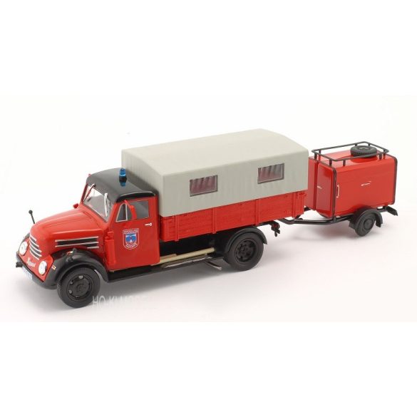 M Modell Robur Garant 30 K Tűzoltóautó +Tartály Pótkocsi